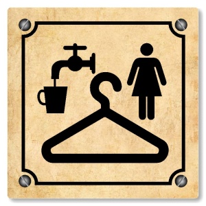 Šatna ženy, 148x148mm, pergamen, Kansas